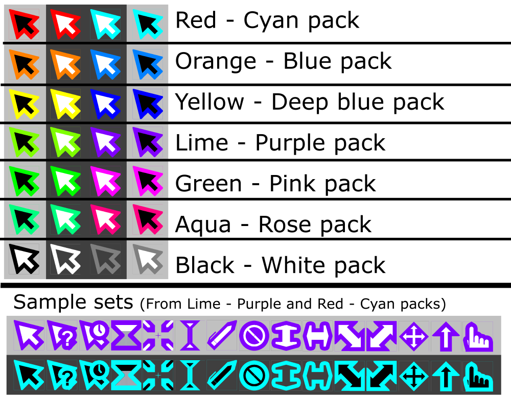 [Image of the colour options in the reverse range]