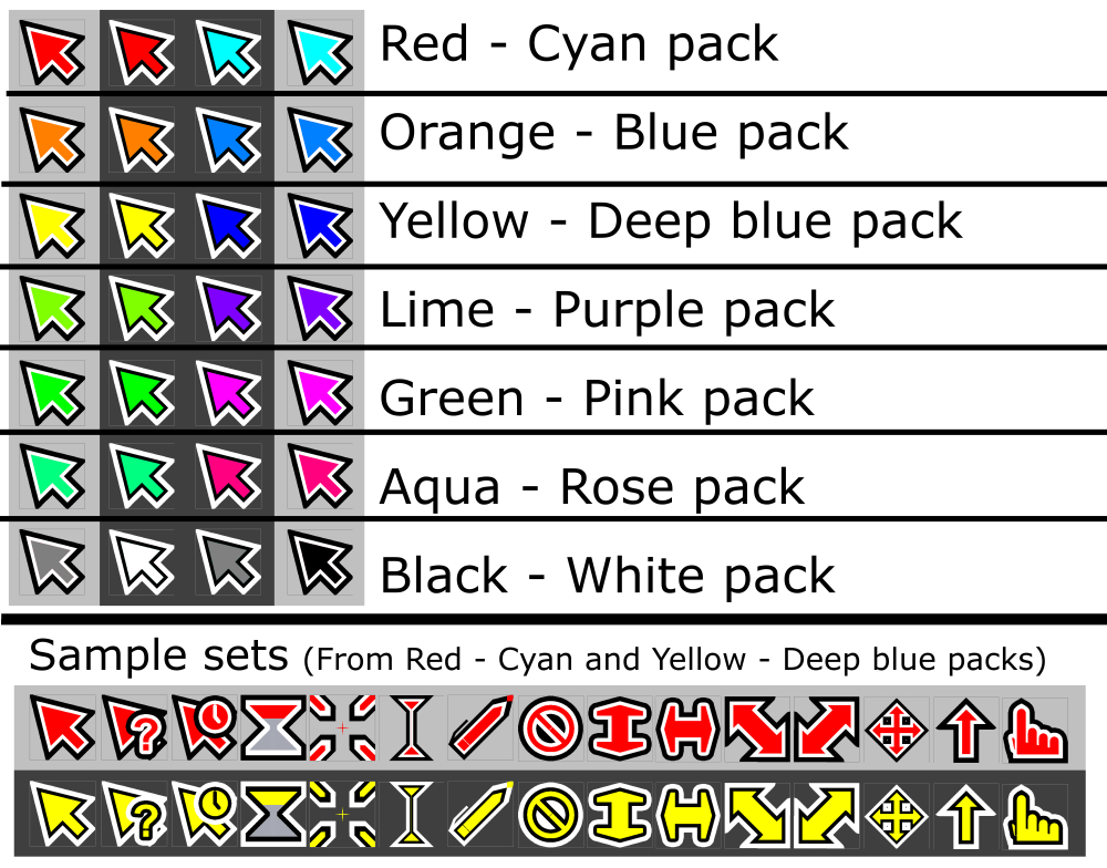 Red And Black Cursors